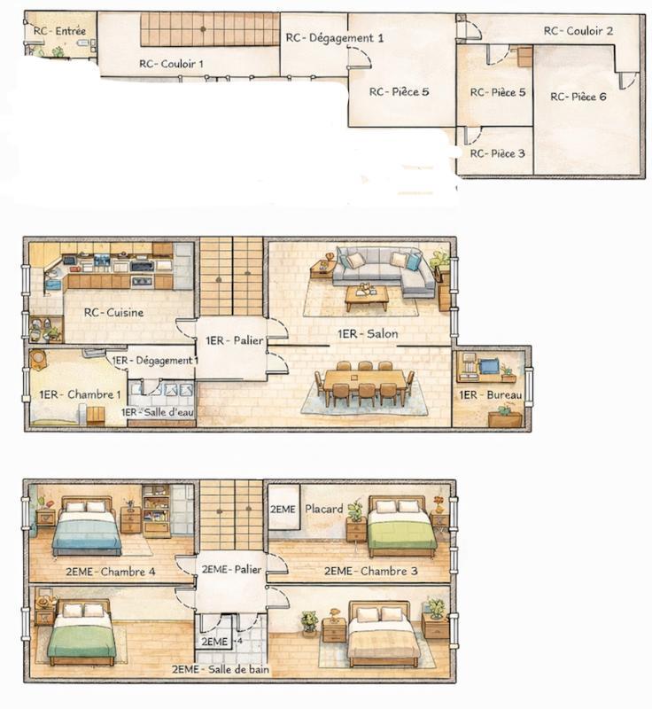 Maison de maîtres - 176 m² - 7 pièces