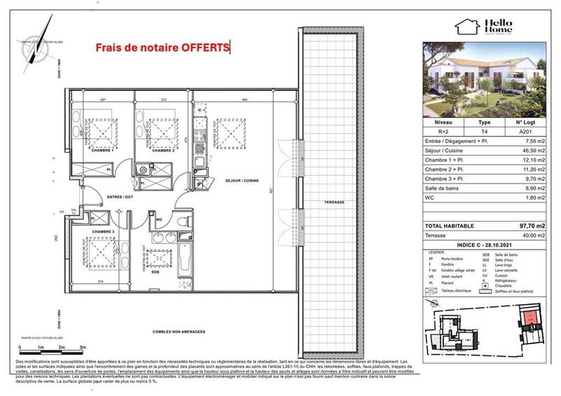 Appartement - 98 m² - 4 pièces