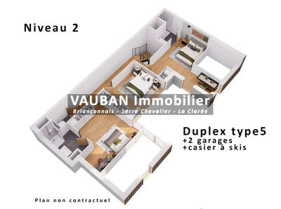 Duplex - 138 m² - 5 pièces