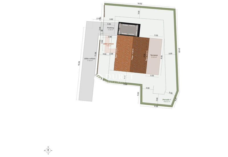 Maison - 64 m² - 3 pièces