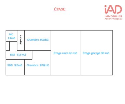 Maison - 80 m² - 3 pièces