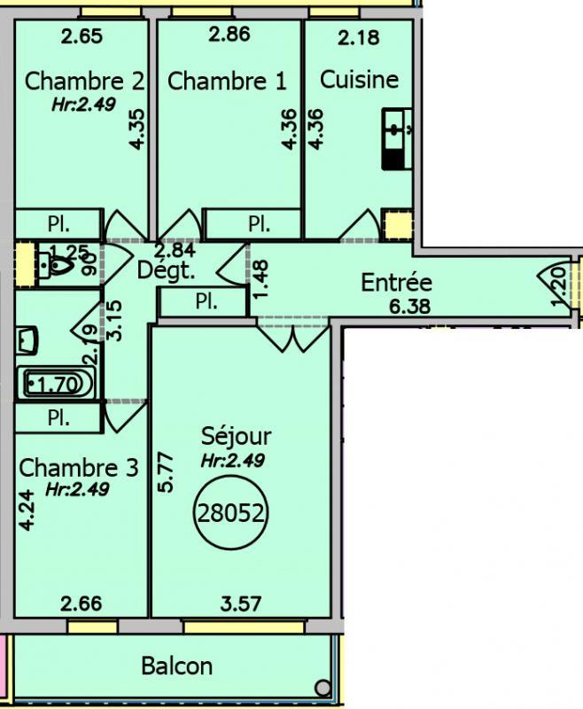 Appartement - 83 m² - 4 pièces