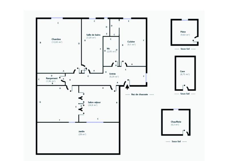 Appartement - 66 m² - 2 pièces