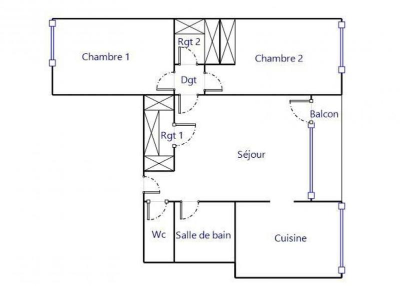 Appartement - 61 m² - 3 pièces