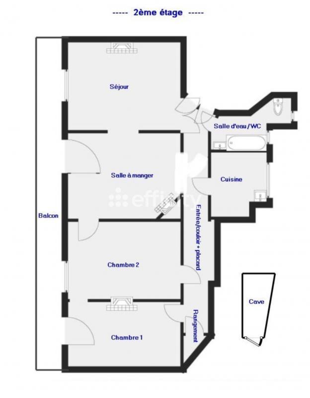 Appartement - 82 m² - 4 pièces