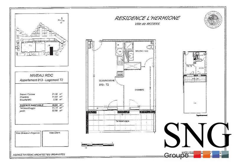 Appartement - 39 m² - 2 pièces