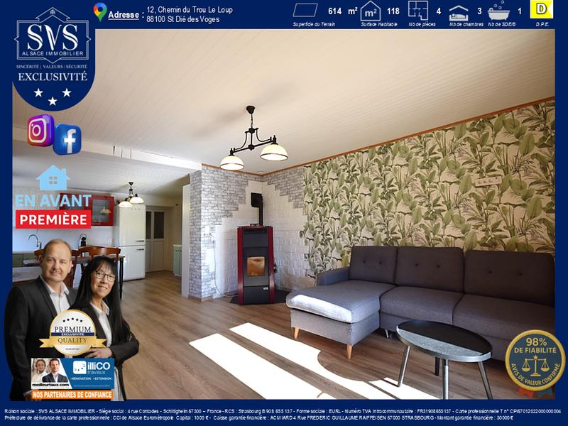 Maison - 118 m² - 4 pièces