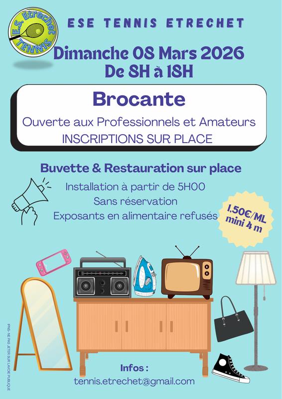 Brocante de l'ese tennis etrechet