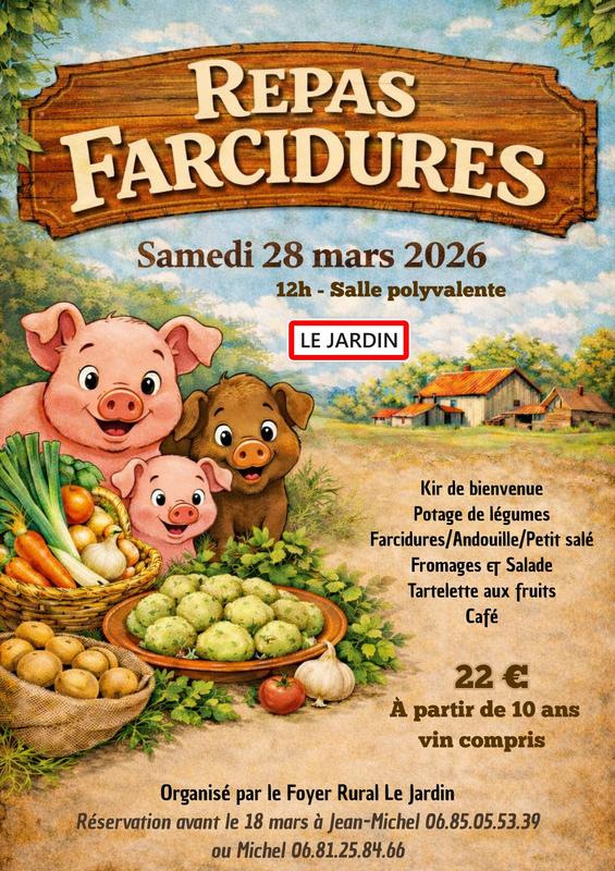 Repas farcidures - le Jardin