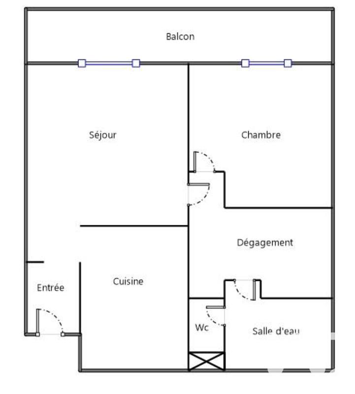 Appartement - 50 m² - 2 pièces