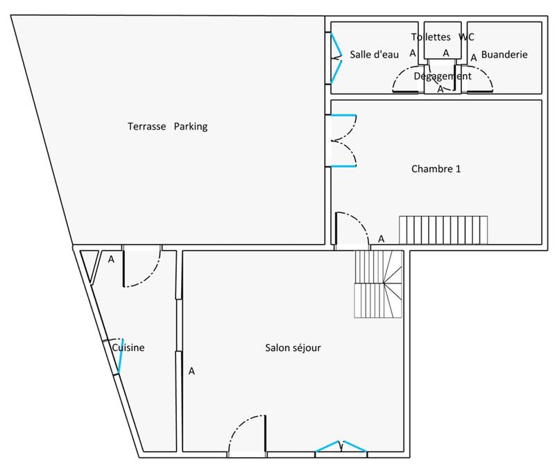Maison de ville - 107 m² - 6 pièces