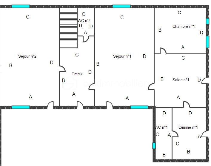 Maison - 123 m² - 7 pièces