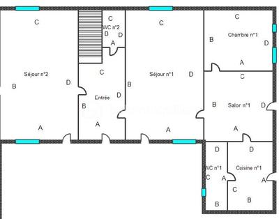 Maison - 123 m² - 7 pièces
