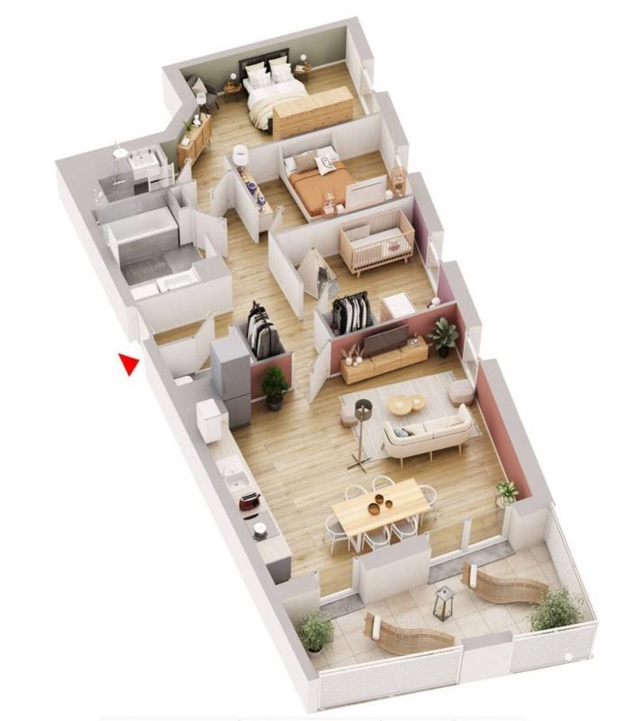 Appartement - 77 m² - 4 pièces