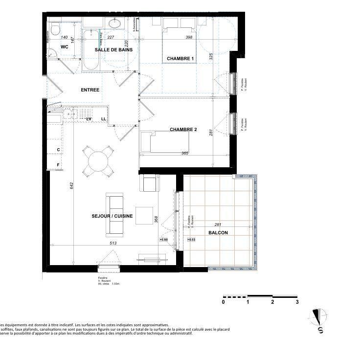Appartement - 63 m² - 3 pièces