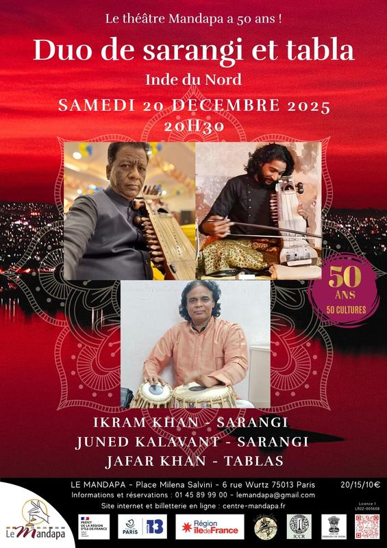 Duo de sarangi et tabla - Inde du Nord