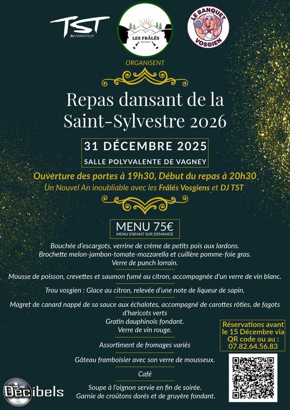 Repas dansant de la Saint-Sylvestre 2026