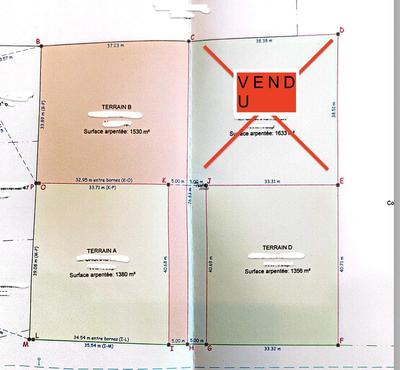 Terrain constructible - 1 530 m²