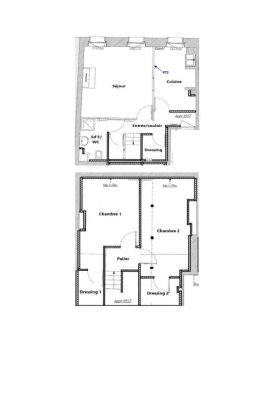 Appartement ancien - 62 m² - 3 pièces