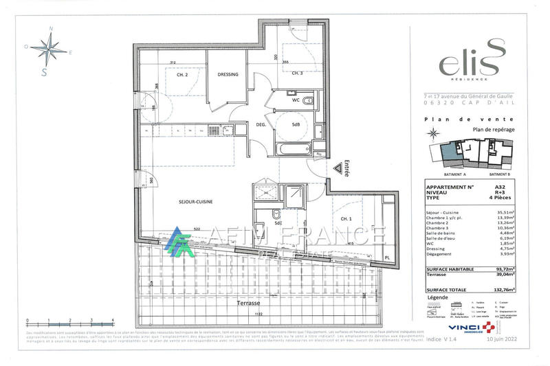 Appartement - 94 m² - 4 pièces