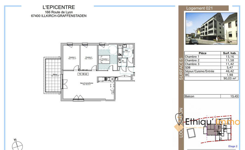 Appartement - 90 m² - 4 pièces