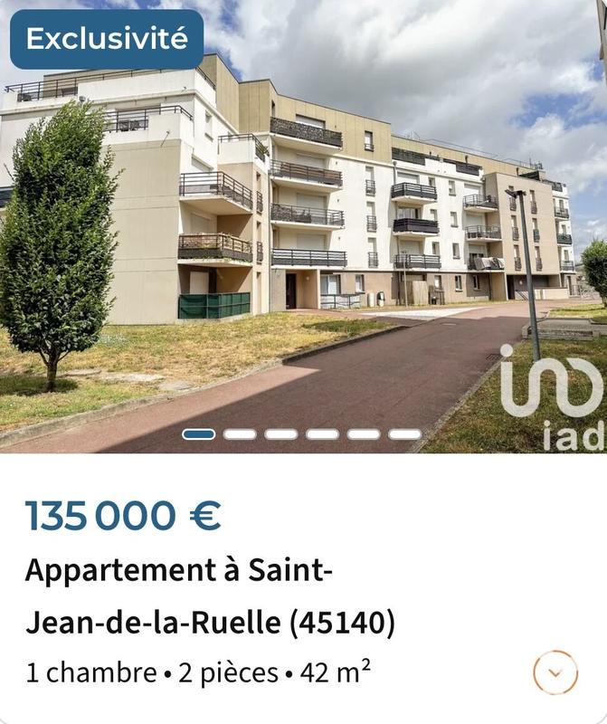 Appartement - 54 m² - 2 pièces