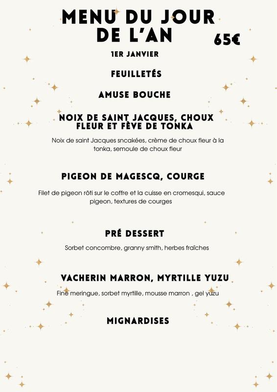 Menu du jour de l'an