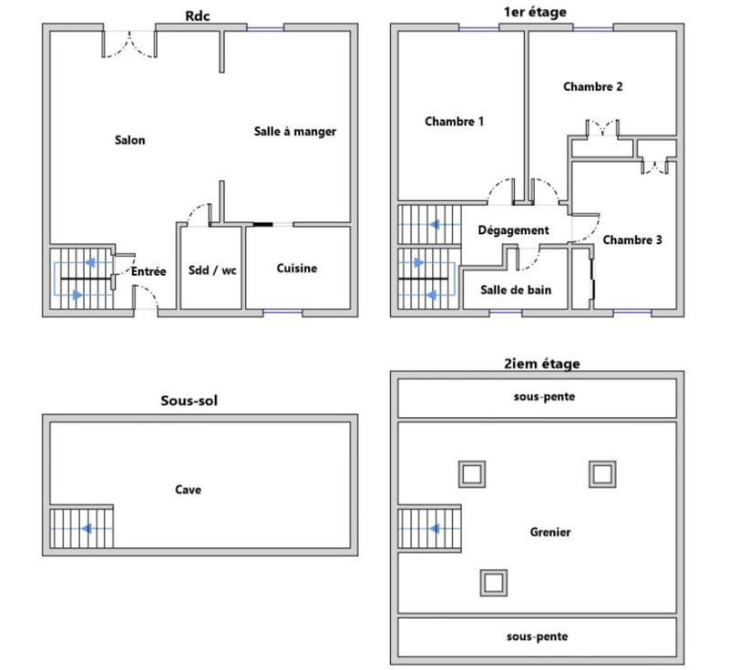Maison - 76 m² - 5 pièces