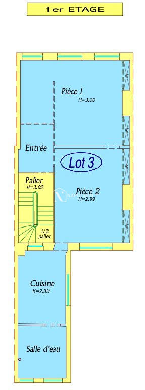 Appartement - 53 m² - 2 pièces