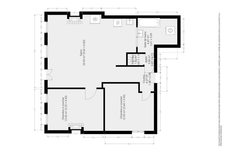 Appartement - 72 m² - 3 pièces