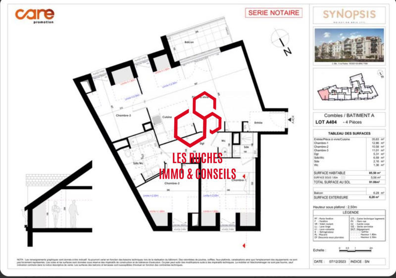 Appartement - 86 m² - 4 pièces