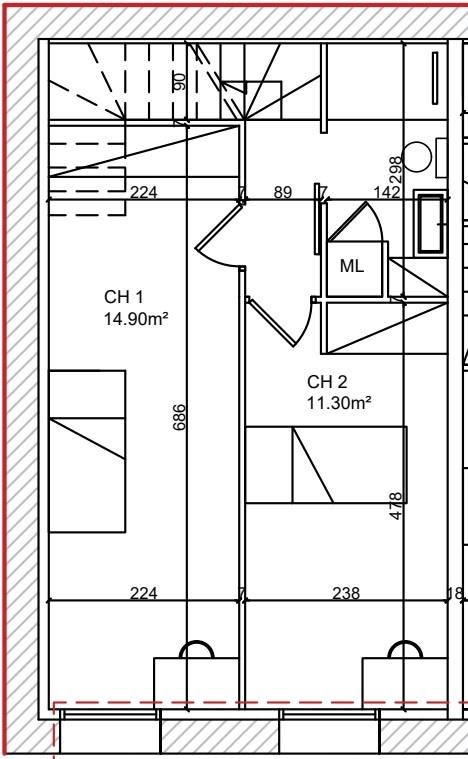 Triplex - 98 m² - 4 pièces