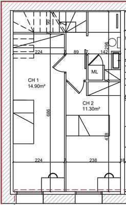 Triplex - 98 m² - 4 pièces