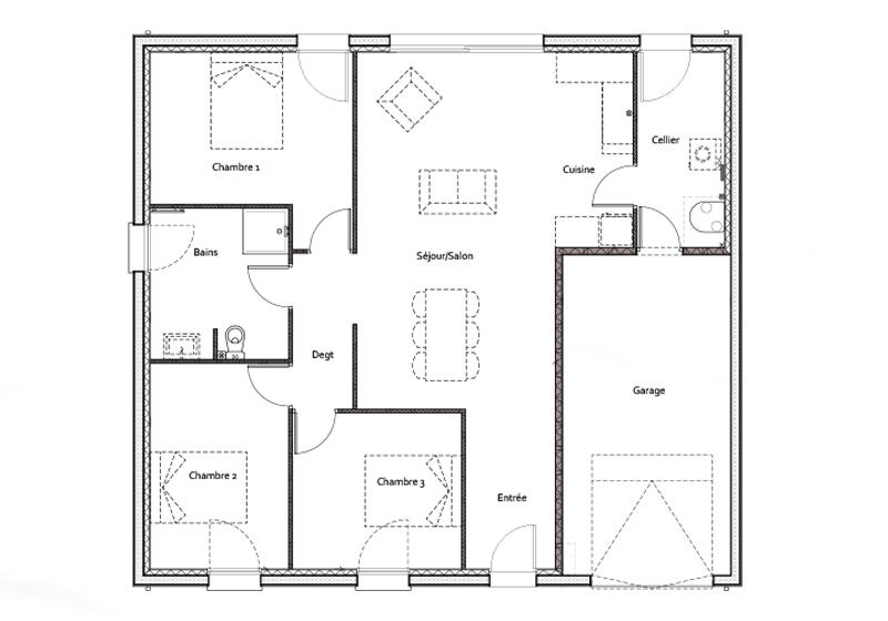 Maison - 91 m² - 4 pièces