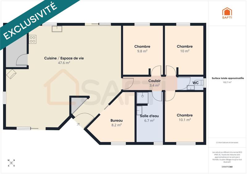 Maison - 110 m² - 5 pièces