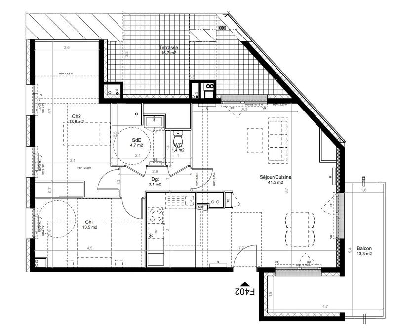 Appartement - 78 m² - 3 pièces