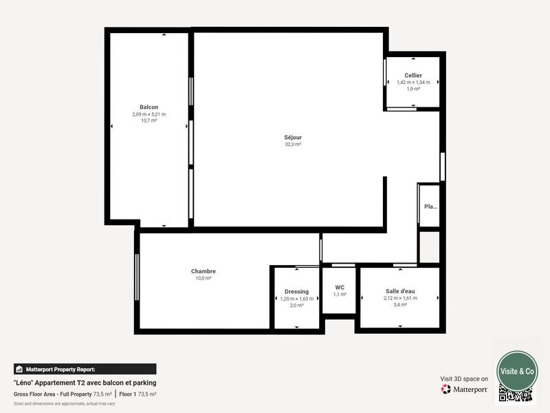 Appartement - 51 m² - 2 pièces