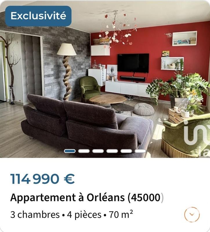 Appartement - 54 m² - 2 pièces