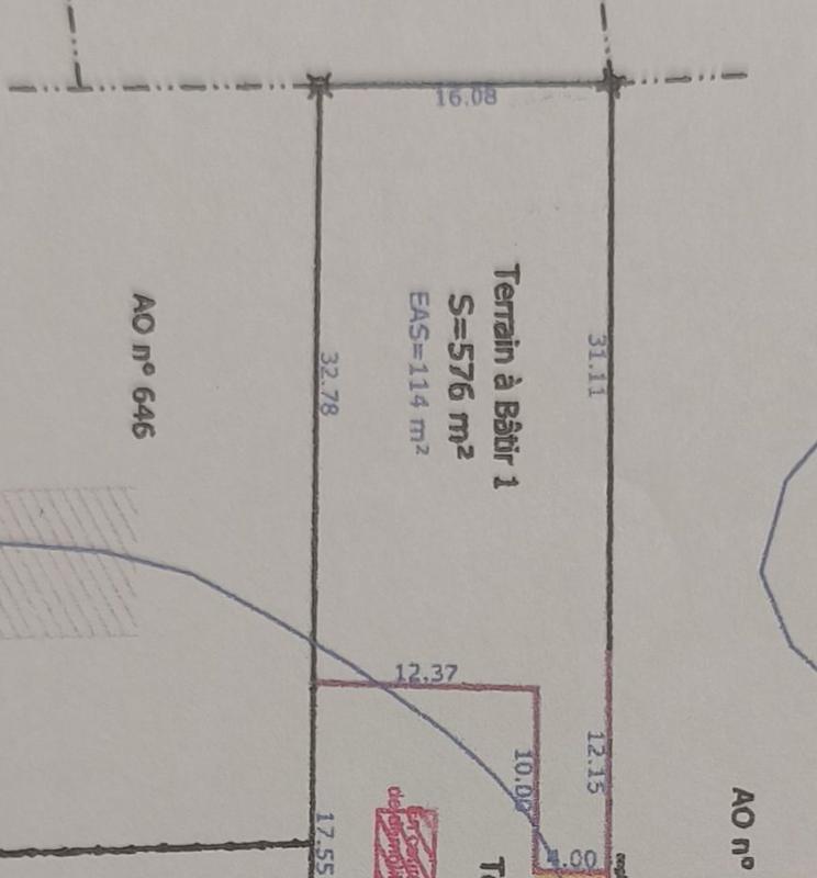 Terrain - 576 m²