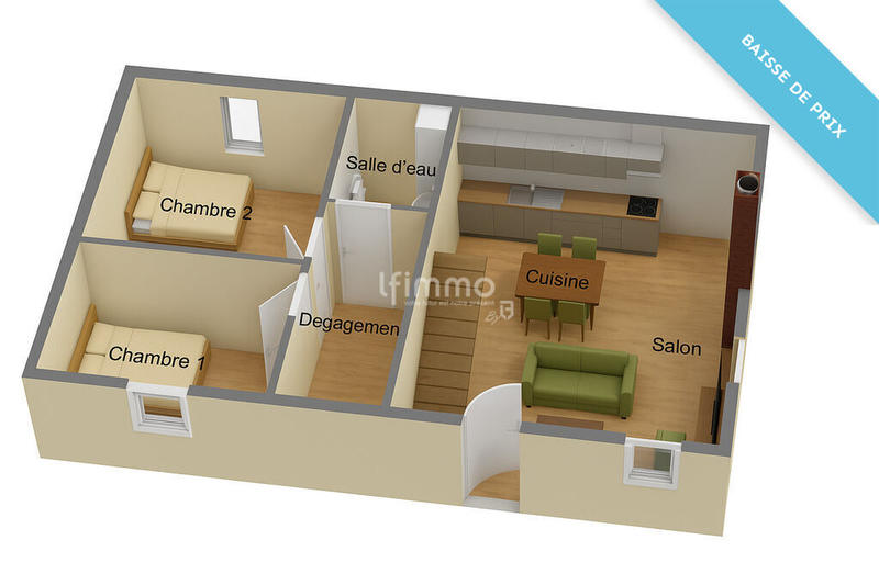 Maison en pierre - 92 m² - 6 pièces