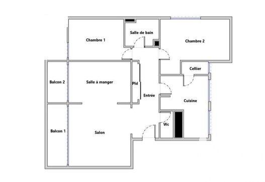 Appartement - 88 m² - 4 pièces