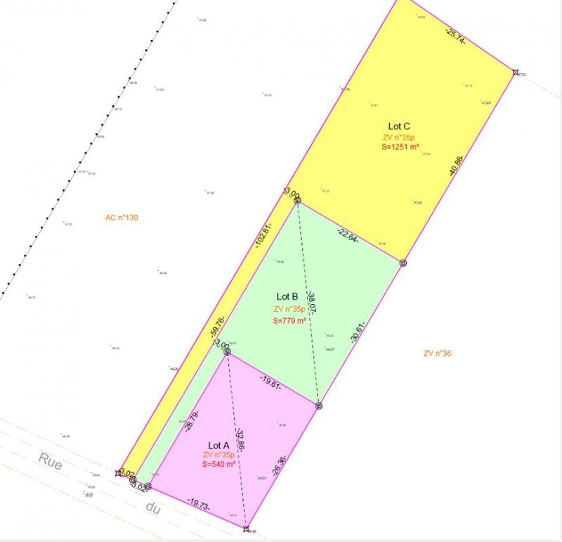 Terrain constructible - 779 m²