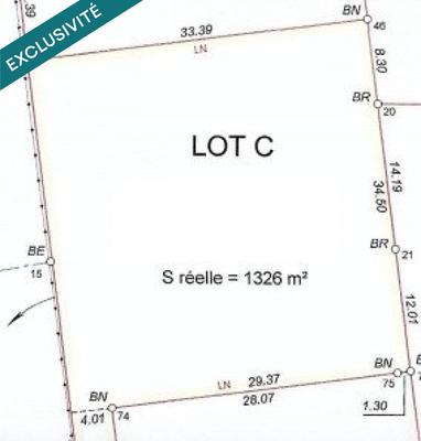 Terrain - 1 326 m²