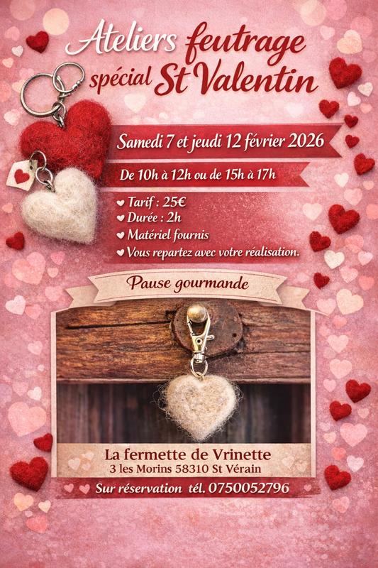 Ateliers feutrage spécial St Valentin
