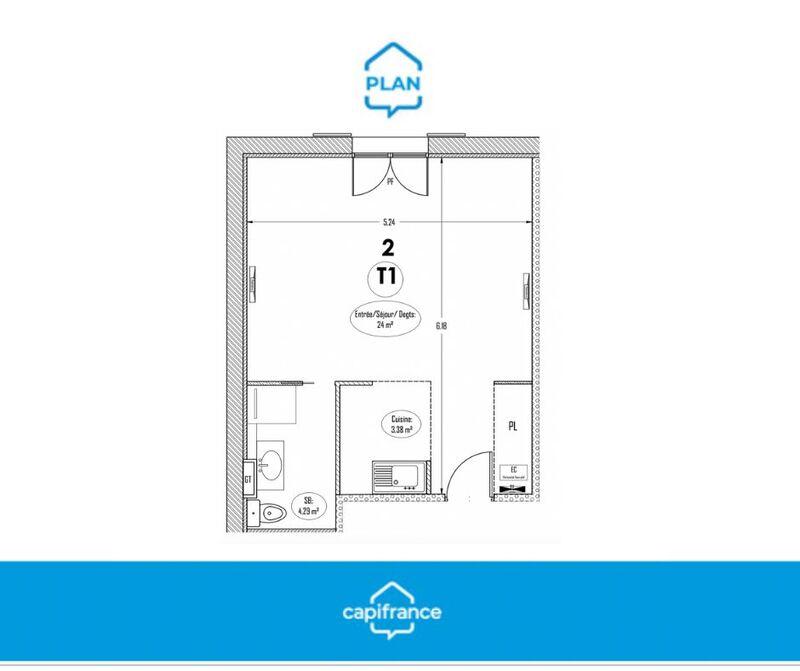 Appartement - 32 m² - 1 pièce