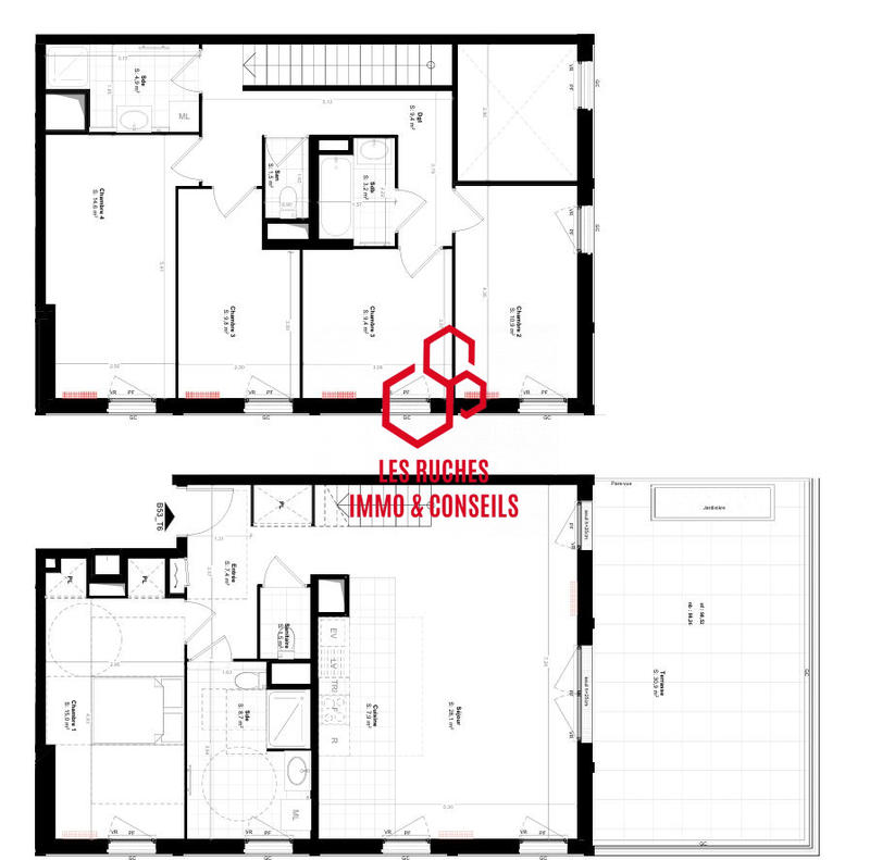 Appartement - 132 m² - 5 pièces