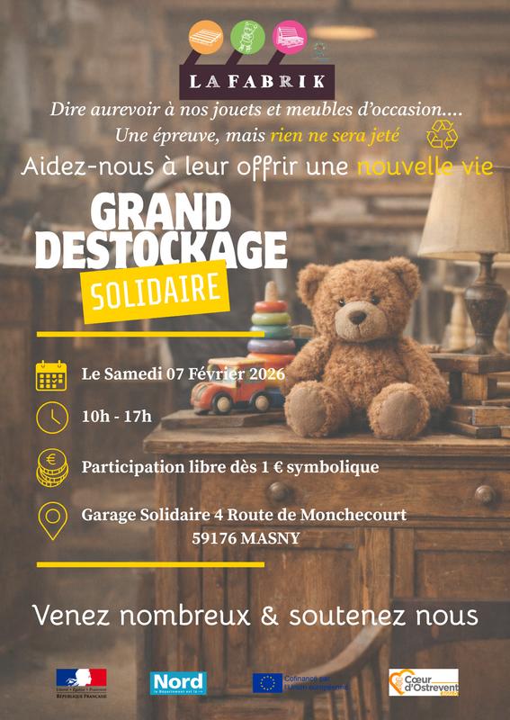 Braderie solidaire jouets et meubles