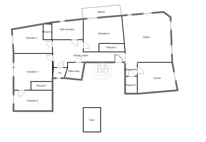 Appartement - 122 m² - 5 pièces