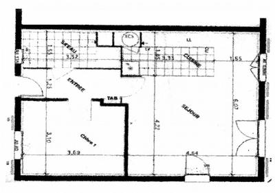 Appartement - 51 m² - 2 pièces
