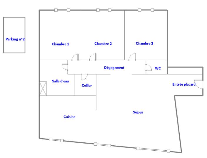 Appartement - 102 m² - 4 pièces
